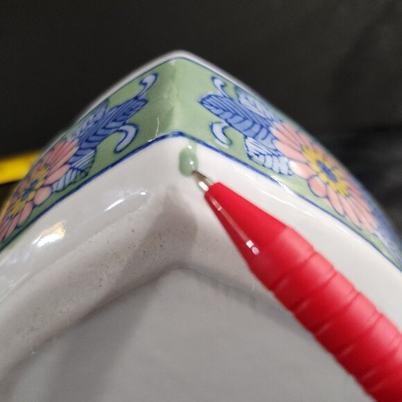 Vintage Porcelain Bohemian Heart Box With Lid - Picture 9 of 10